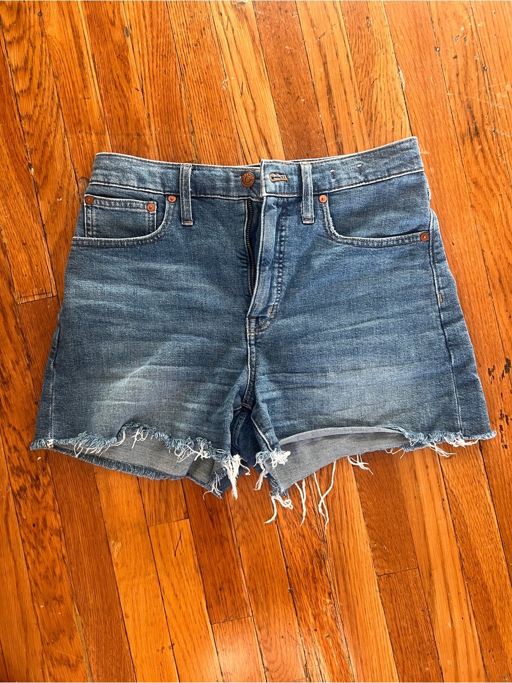 Madewell High-Rise Denim Shorts - Raw Hem
